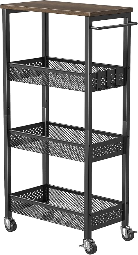 Slim Storage Cart 4 Tier Fruit and Vegetable Baskets - Image 8