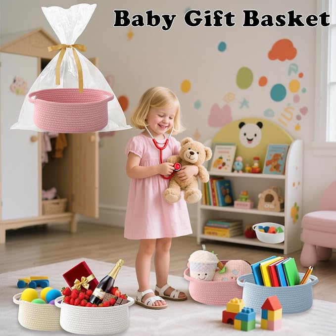 Small Woven Rope Basket-Empty Gifts Basket - Image 5
