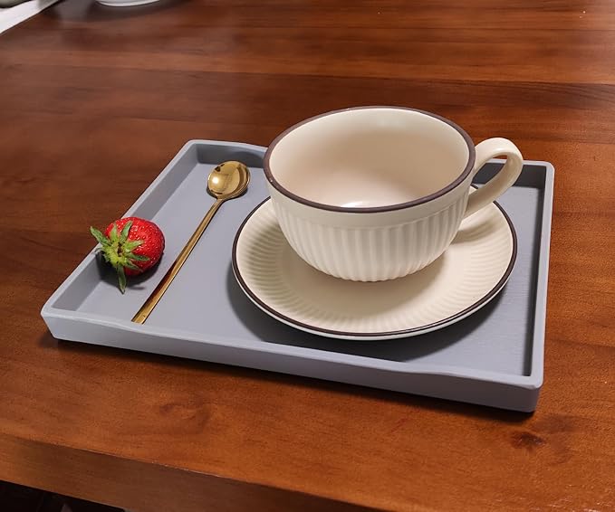 Gray Small Serving Tray, Countertop Organizer - Image 4