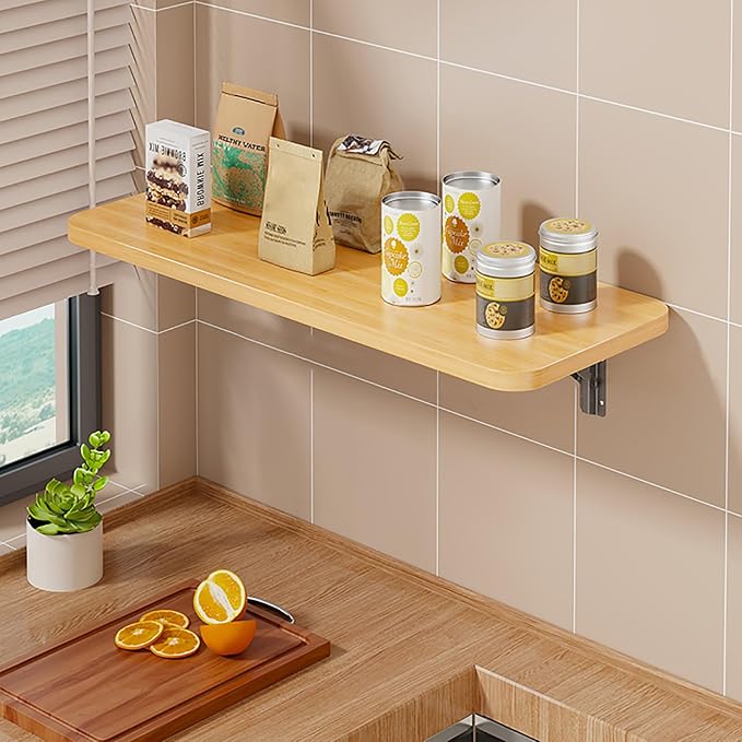 Wall Mounted Folding Table Desk Kitchen Dining Table Floating Foldable Table by Unknown