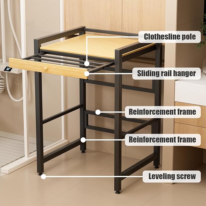 hatleues Over The Washer Storage Shelf, Washing Machine Storage Utility Rack - Image 7