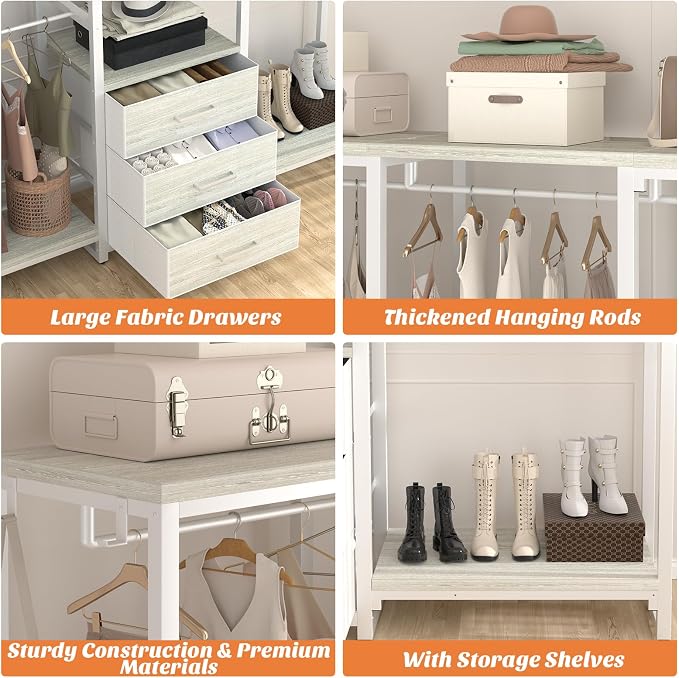 Aheaplus Garment Rack Heavy Duty Clothes Rack - Image 4