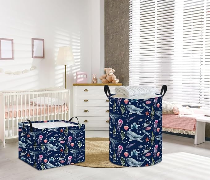 Laundry Hamper, Laundry Basket, Nursery Hamper, Waterproof Storage Bin - Image 2