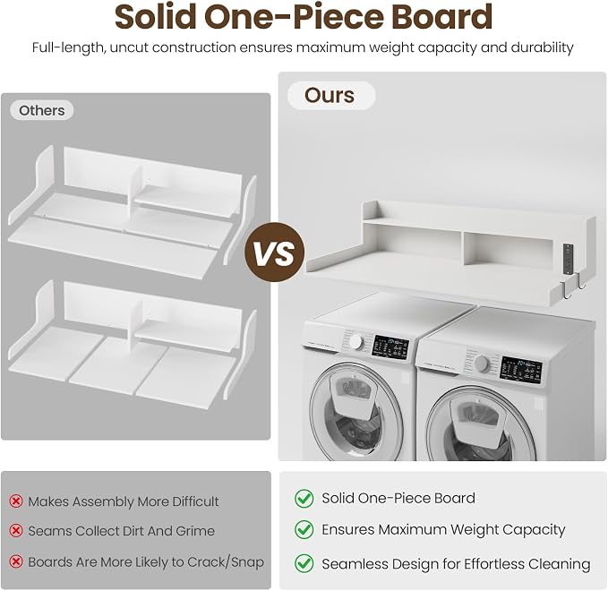 Upgraded 2-Tier Washer and Dryer Countertop - Image 2