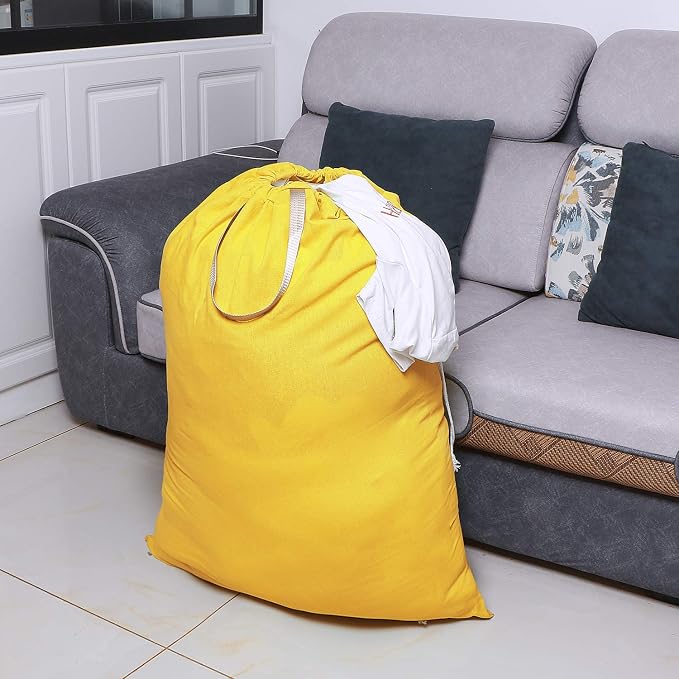Heavy Duty Laundry Bag with Drawstring and Handle, Extra Large Travel Dirty - Image 7