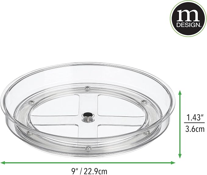 mDesign Lazy Susan Turntable Plastic Spinner - Image 3