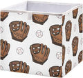 DOMIKING Baseball Brown Glove Print Storage Baskets by DOMIKING