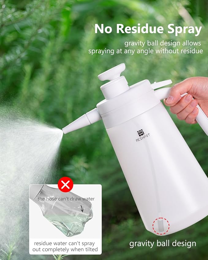0.6 Gallon Garden Pump Sprayer, 80 oz Small Water Sprayer Provide 3 Spraying - Image 6