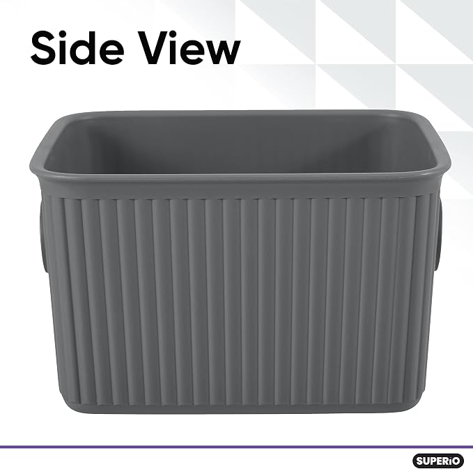 Superio Decorative Plastic Basket Open Home Storage Bins Organizer Baskets - Image 6