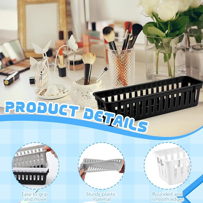 12 Pcs Black, School Supplies, and Home Storage, Organization - Image 3