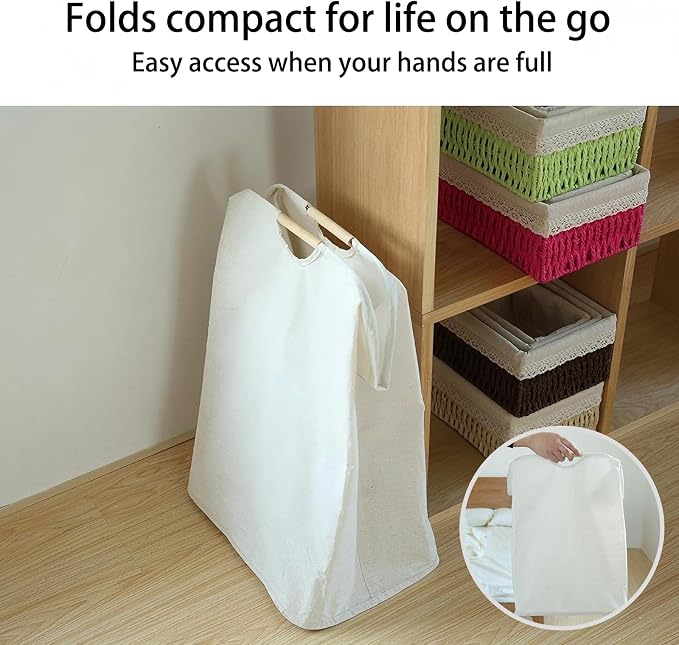 Collapsible Laundry Hamper Bag - 36L/8 Gallon Capacity Waterproof Oxford Cloth - Image 4
