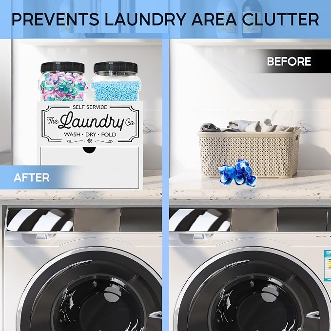 3 Pack Laundry Room Organization Storage Drawers - Image 8
