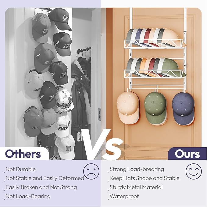 SWTYMIKI Over Door Hat Organizer - Image 4