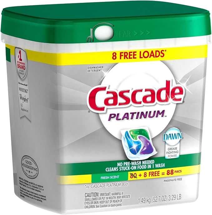 Cascade Platinum ActionPacs Dishwasher Detergent, Fresh Scent - Image 4