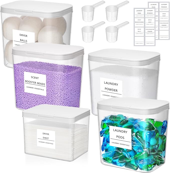 Lifewit 5 Pcs Laundry Pods Container by Lifewit