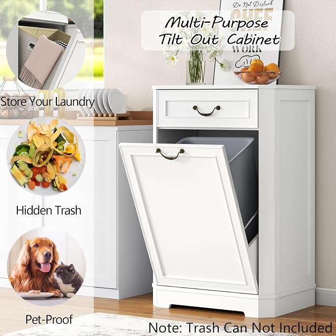Loomie Tilt Out Laundry Hamper Cabinet, Hidden Laundry Cabinets - Image 5