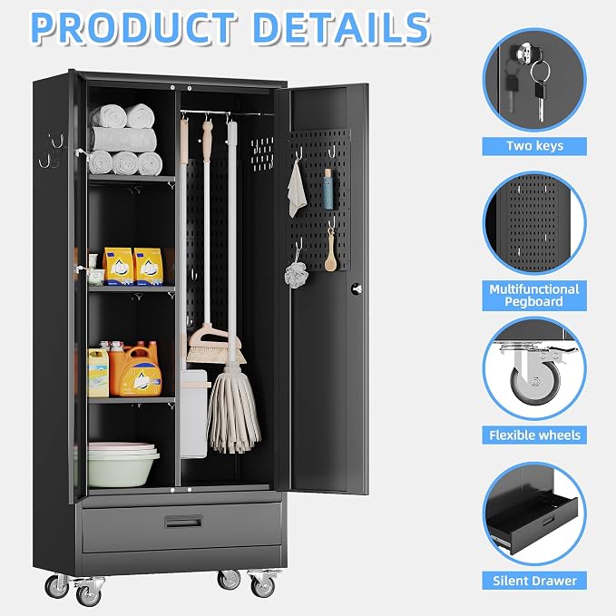 Broom Closet Storage Cabinet - Image 4