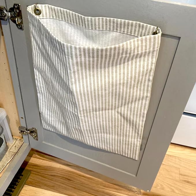 Cabinet Door Organizer Bag for Reusable ClothsDish Towel Holder for Under - Image 2