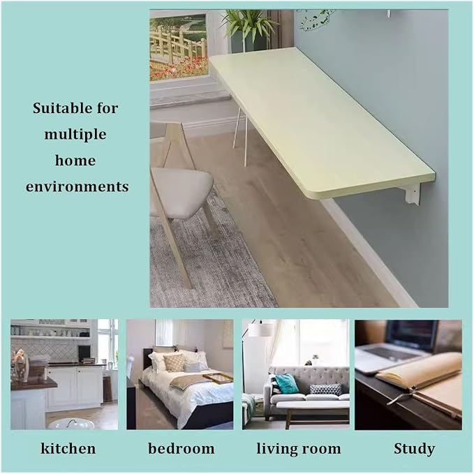 Fold Down Laundry Table Wall Mounted, Folding Wall Mounted Drop Leaf Table - Image 4
