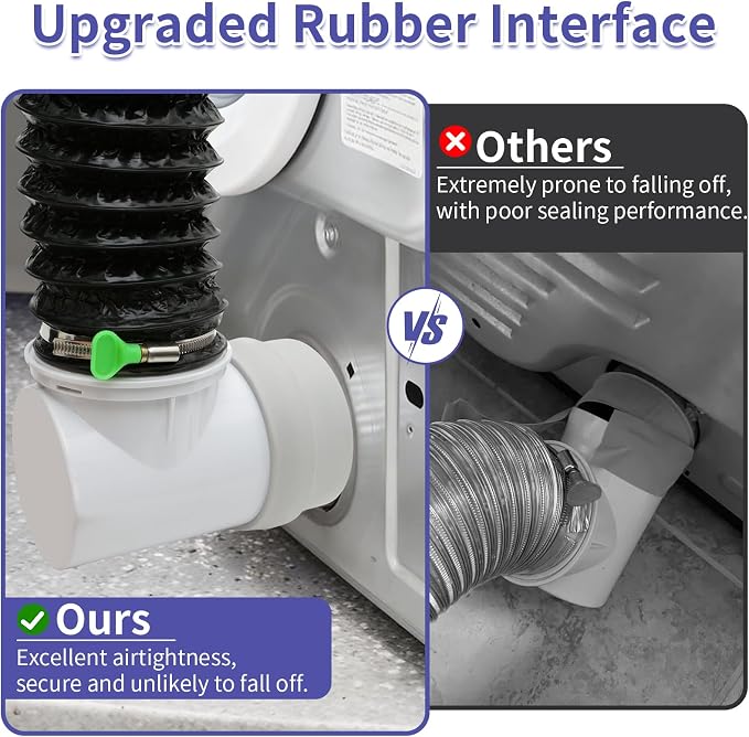 4inch 10FT Dryer Vent Hose for Tight Space, 90 Degree Dryer Vent Elbow - Image 2