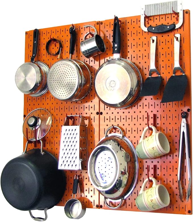 Wall Control Kitchen Pegboard Organizer Pots and Pans Storage Rack Organization by Wall+Control