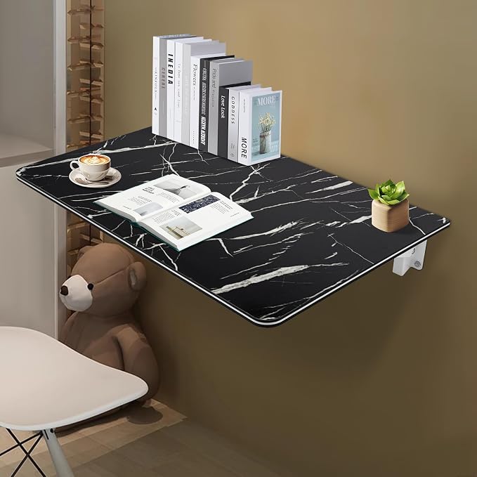 Folding Wall Mount Desk, Floating Computer Desk Fold Down Table - Image 2
