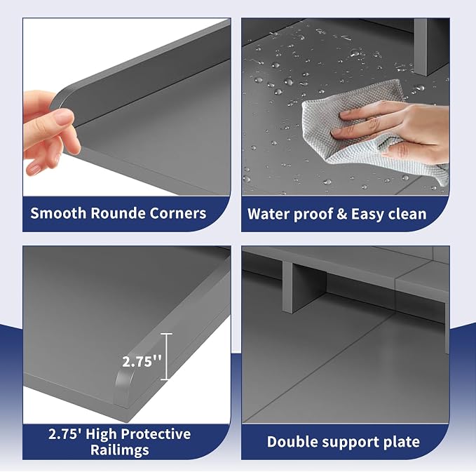 Washer Dryer Countertop with Shelf, Double Layer Organizer - Image 4