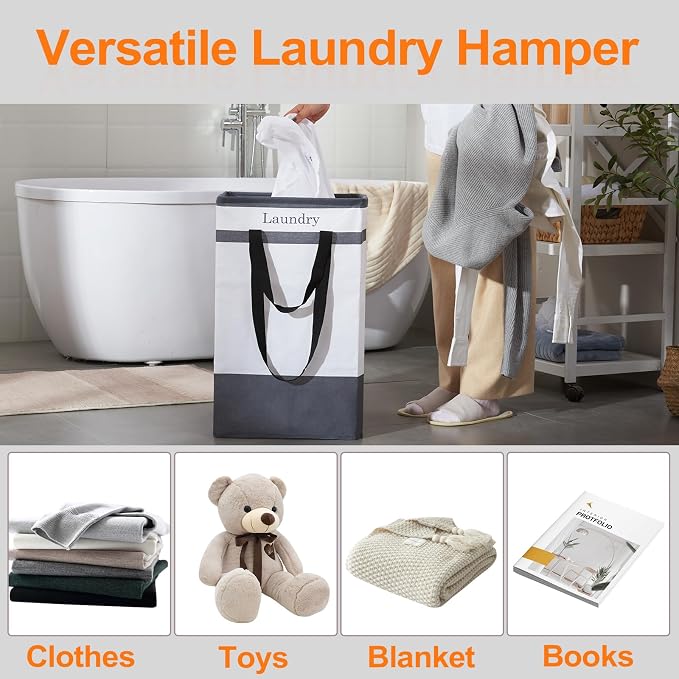 FairyHaus Laundry Basket 100L, Collapsible Laundry Baskets Hampers - Image 4