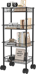 AWTATOS 4-Tier Rolling Cart, Storage Cart by AWTATOS