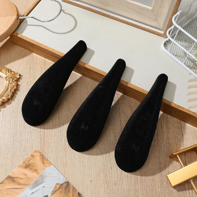 10Pcs Velvet Hangers with Shoulder Form Flocking Clothes Hanger Shoulder Forms - Image 9