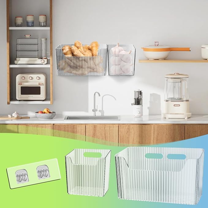 10 Pcs Storage Organizer Bins Wall Mounted Organizer Basket, Wall Organization - Image 5