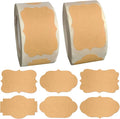 600pcs Kraft Gift Labels Stickers, Small Sticky Blank Labels by CAKOLINK