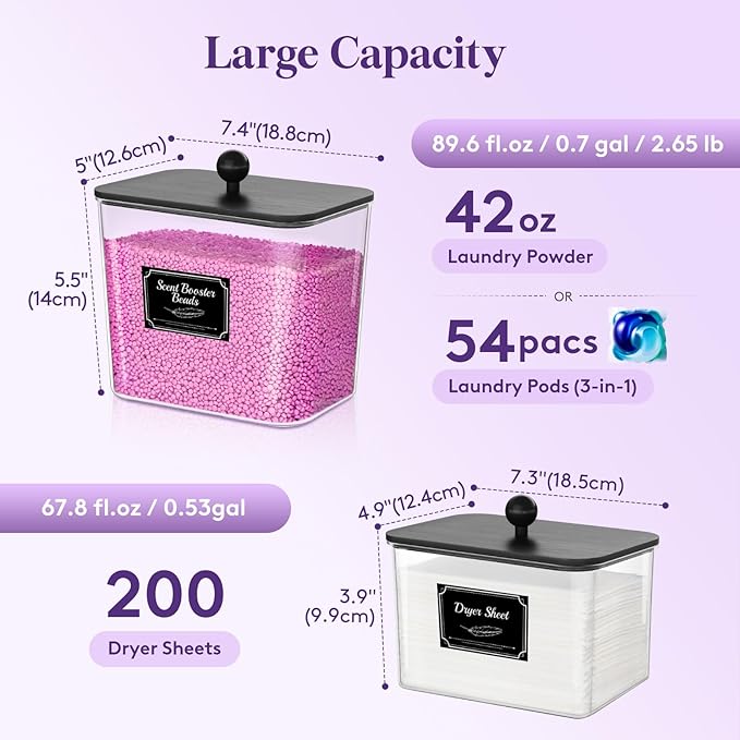 Lifewit 4 Pcs Laundry Pods Container - Image 2