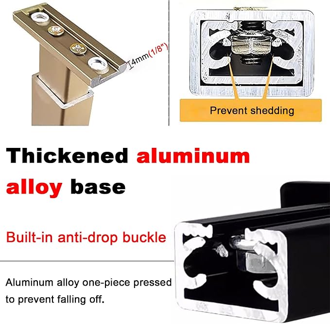 ZIMGOD Closet Rod Portable Closet Rod Bracket - Image 6
