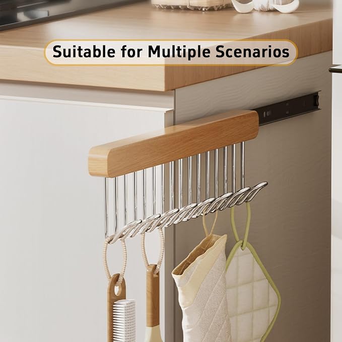 2 pack 12 inch valet rods for closets, extendable and pull-out wardrobe pole - Image 8
