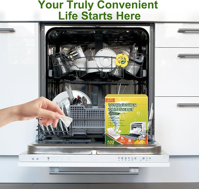 Dishwasher Detergent Sheets 100 Loads, Eco Friendly Dishwasher Detergent - Image 8
