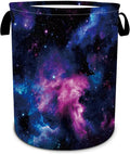 Purple Galaxy Space Laundry Basket, Space Laundry Hamper, Oxford Waterproof by SLHFDKL