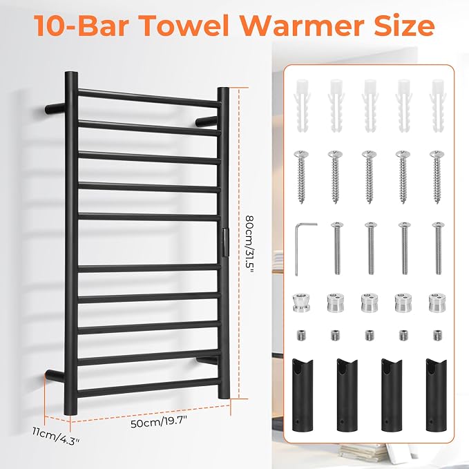 VARIPOWDER Fast Heating Towel Warmer, Smart Timer & Adjustable Temperature - Image 5