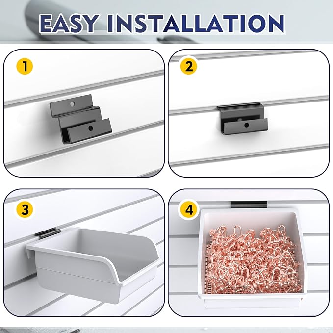 Slatwall Bins with Hooks Plastic Slatwall Organizer Slatwall Containers - Image 3