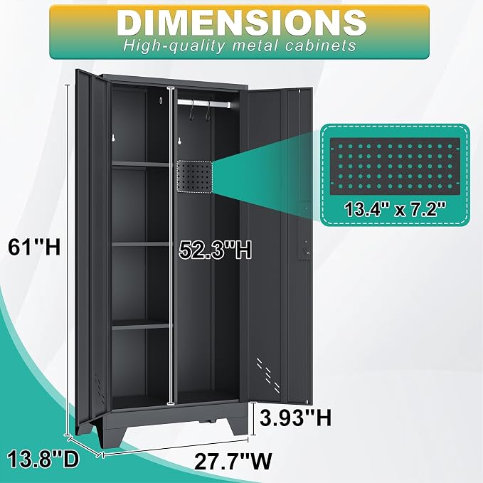 Metal Storage Cabinet, Utility Cabinet - Image 3