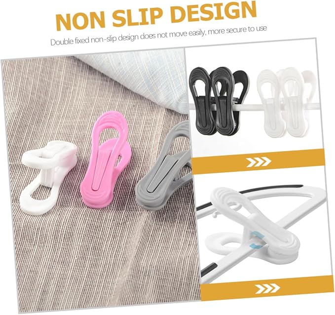 Ciieeo 30pcs Dry Rack for Clothes Pants Hangers Clips Laundry Organizer Plastic - Image 8
