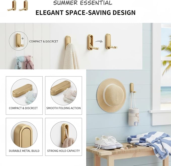 2PC Foldable Wall Hooks - Image 4