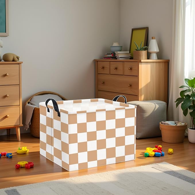 HIYAGON Rectangular Baby Girl Basket Fabric Storage Basket Storage Bin - Image 5