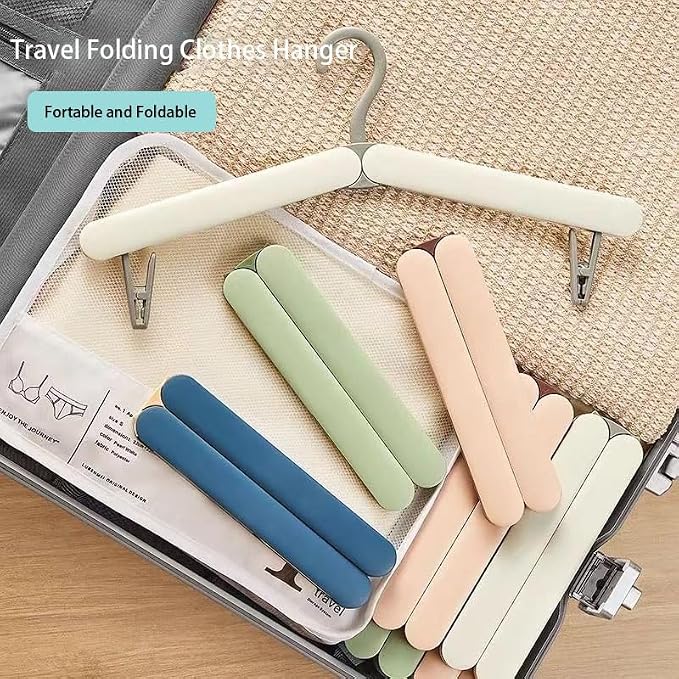 4 Pack Travel Hangers, Foldable Hangers, - Image 3