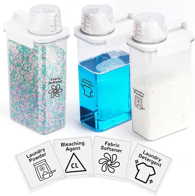 Laundry Detergent Dispenser-3 Pack, 78 oz Detergent Dispenser by BikkiiHomeGoodsWiseChoice