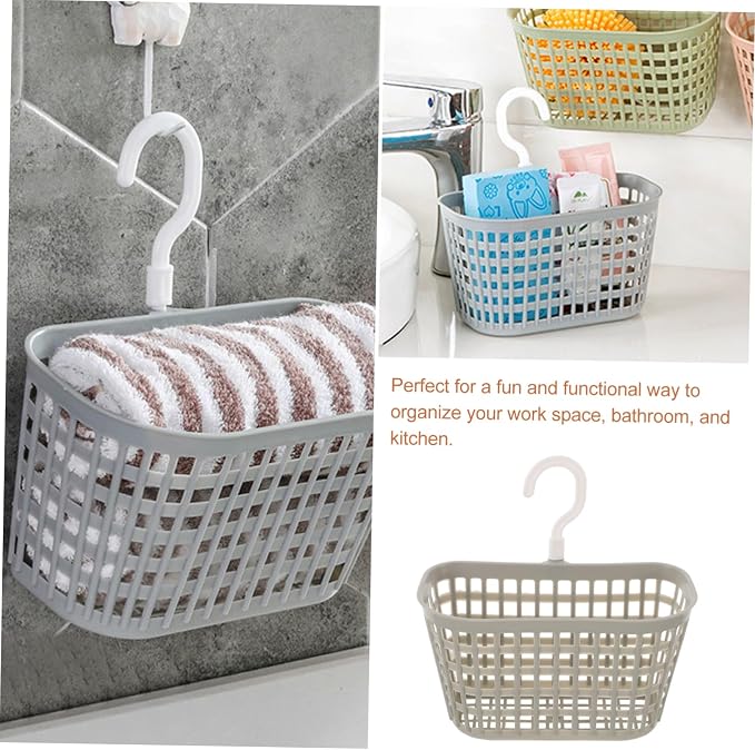 LIFKOME Rotatable Hook Storage Hanging Basket Plastic Kitchen Bathroom - Image 8
