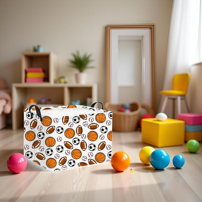 HIYAGON Rectangular Easter Basket Baby Girl Basket Fabric Storage Bin Organizer - Image 6