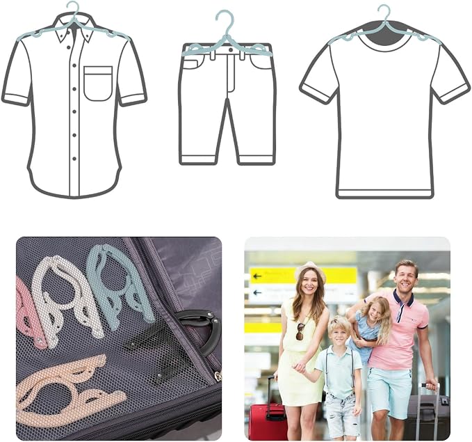 10 Pack Foldable Travel Hangers - Image 6