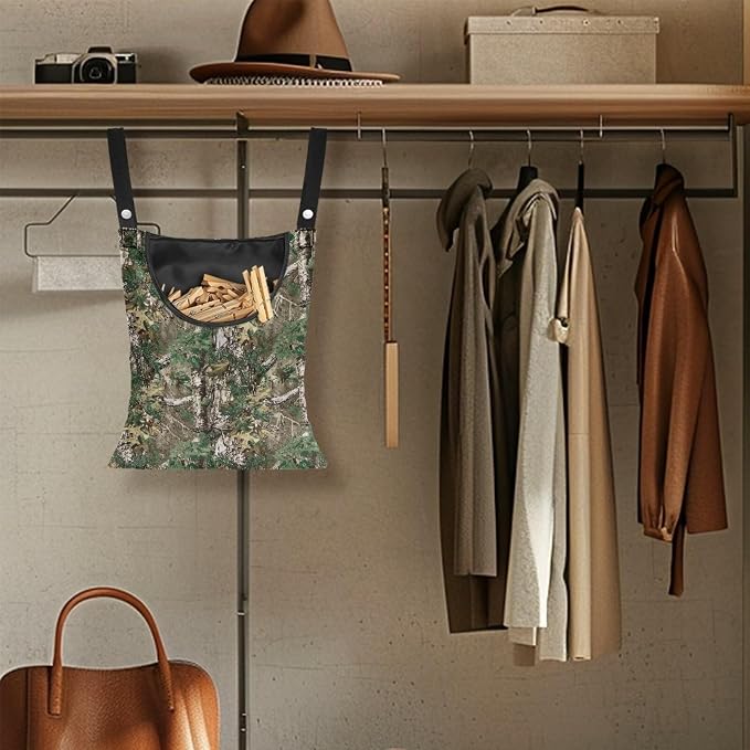 Dead Tree Clothes Pin Hanging Bag Clothesline Peg Organizer Storage Bags - Image 4