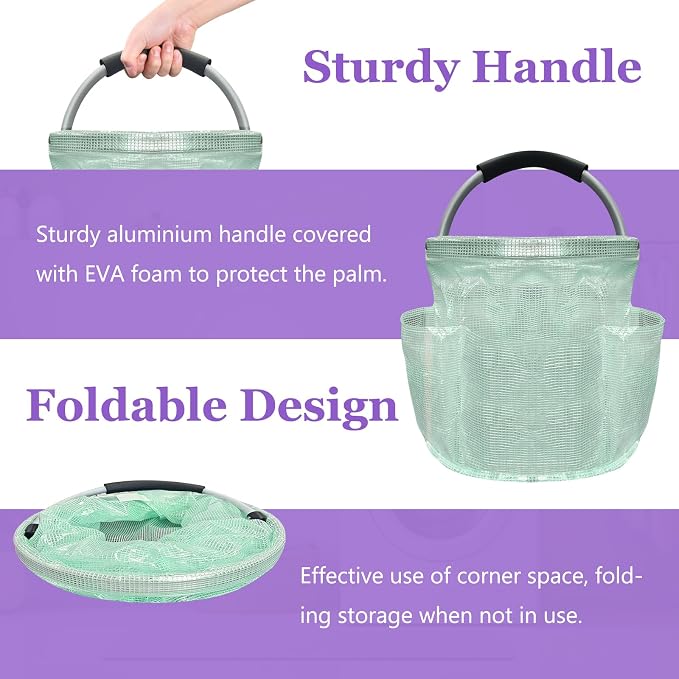 2Pack Portable Cleaning Caddy for Cleaning Supplies, 17L Household Tool Bucket - Image 5